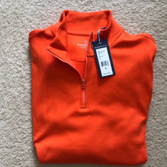 Vineyard Vines Other - Vineyard vines 1/4 zip orange pullover NWT
